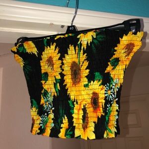 Sunflower tube top